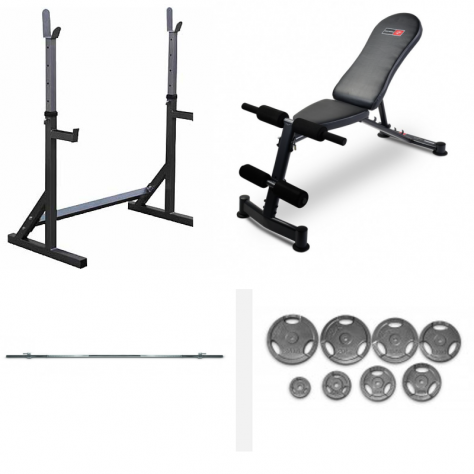 BODYWORX L314R RACK, BENCH and WEIGHTS PACKAGE