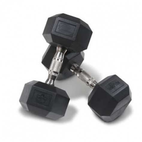 2kg Pair Rubber Hex dumbbell with ergo handles